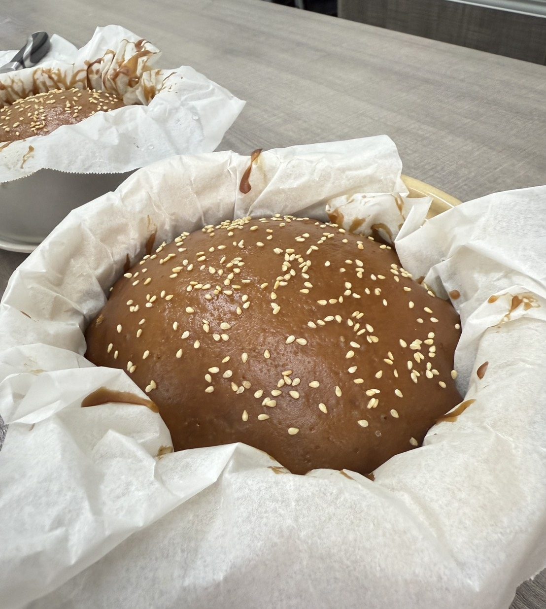 Brown sugar cake making