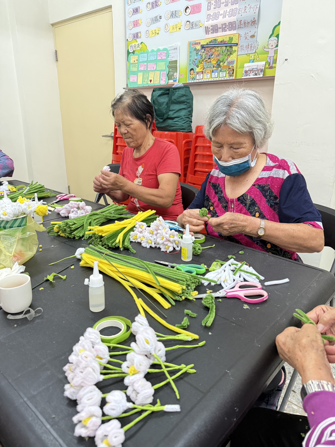 Handmade flower ornament